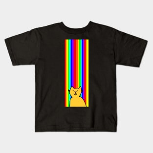 Chill Cat at the end of the Rainbow Kids T-Shirt